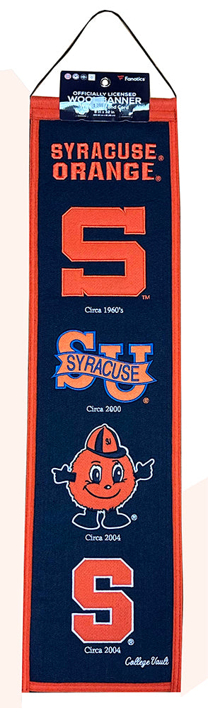 Syracuse Orange Wool Banner 8x32 Heritage Slogan Design main image 0