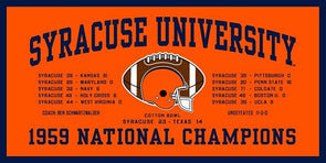 Syracuse Felt 1959 Football National Championship Banner