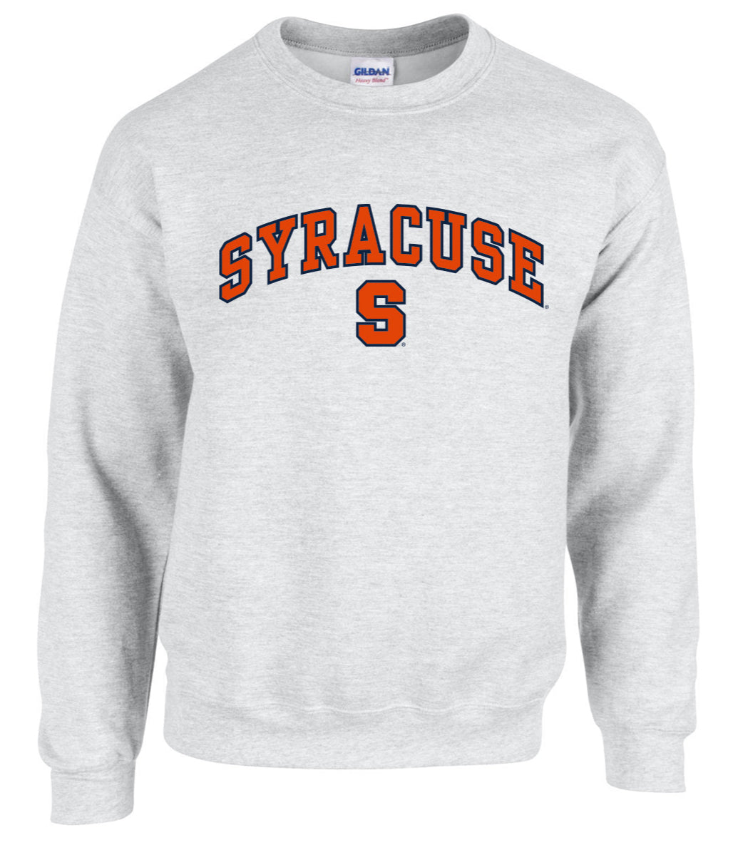 Syracuse Block S Crew Neck Sweatshirt The Original Manny s