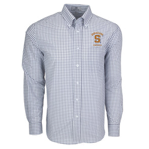 Vansport Syracuse Football Easy-Care Gingham Check Shirt