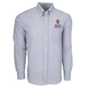 Vansport Syracuse School of Education Easy-Care Gingham Check Shirt