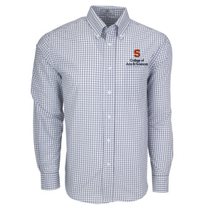 Vansport Syracuse College of Arts & Sciences Easy-Care Gingham Check Shirt