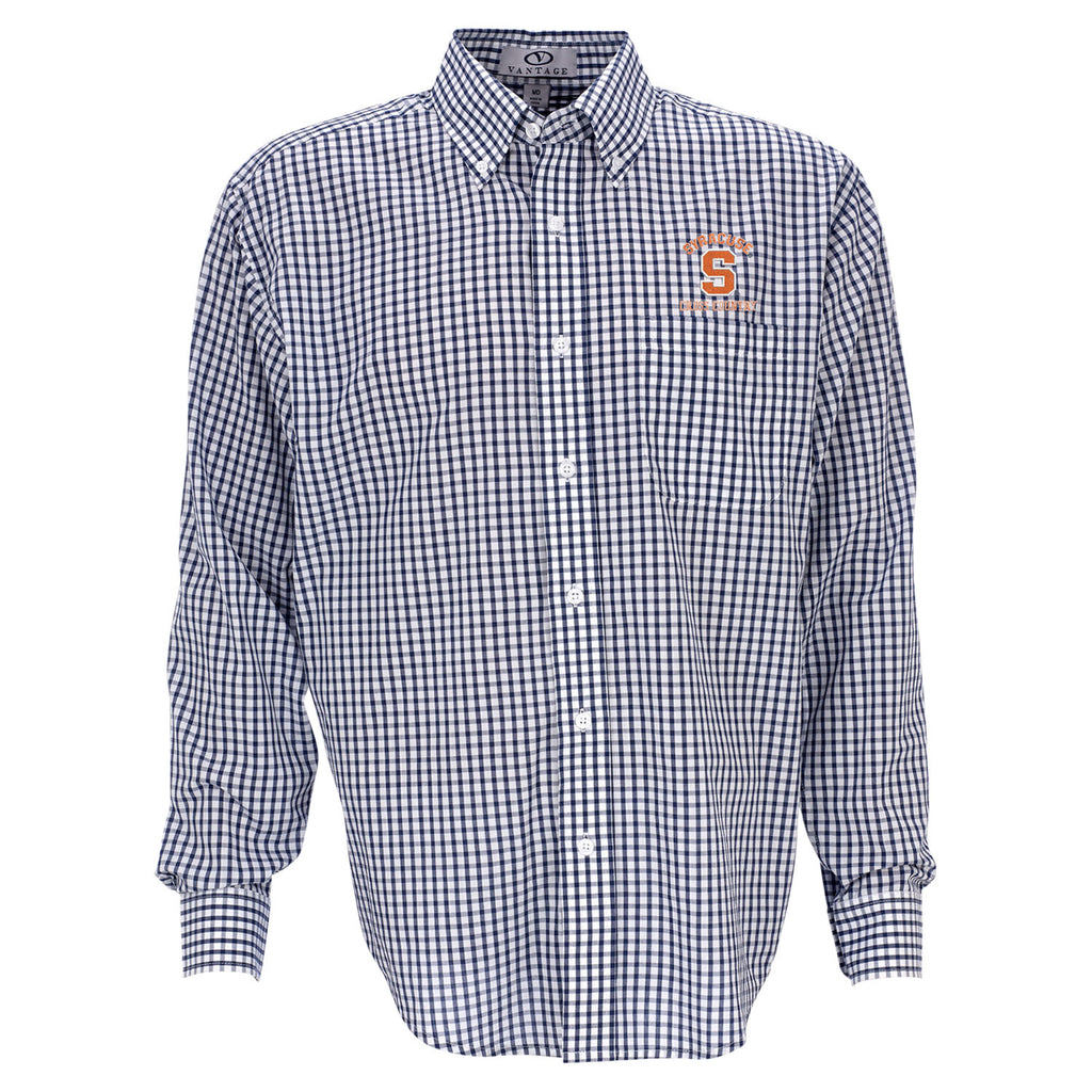 トップス kaval gingham check shirt men's M Vansport Syracuse Cross Country Easy-Care Gingham Check
