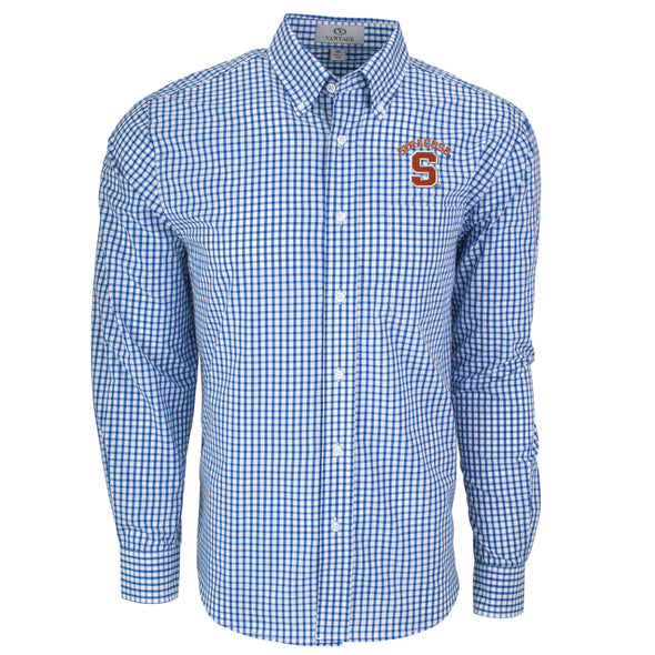 Vansport Syracuse Arc over Block S Easy-Care Gingham Check Shirt
