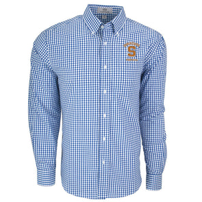 Vansport Syracuse Football Easy-Care Gingham Check Shirt