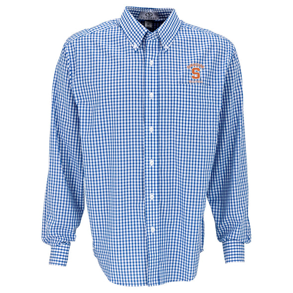 Vansport Syracuse Volleyball Easy-Care Gingham Check Shirt