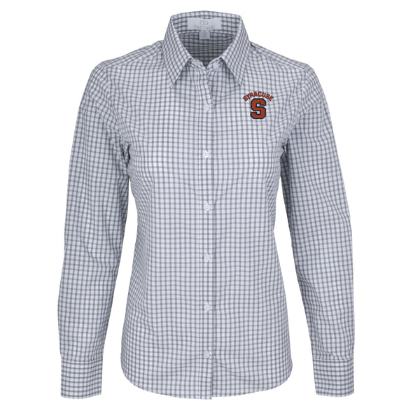 Vansport Ladies Syracuse Arc over Block S Easy-Care Gingham Check Shirt