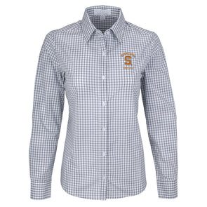 Vansport Ladies Syracuse Football Easy-Care Gingham Check Shirt