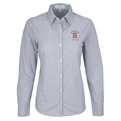 Vansport Ladies Syracuse Football Easy-Care Gingham Check Shirt