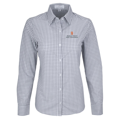 Vansport Ladies Syracuse Newhouse School of Public Communications Easy-Care Gingham Check Shirt