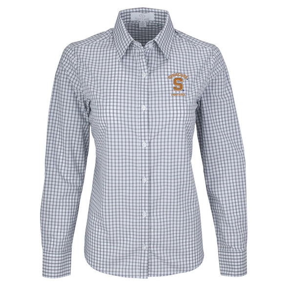 Vansport Ladies Syracuse Football Easy-Care Gingham Check Shirt