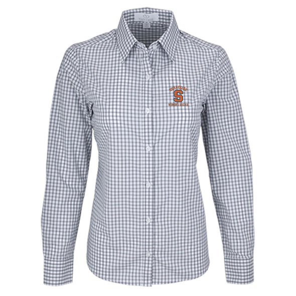 Vansport Ladies Syracuse Women's Soccer Easy-Care Gingham Check Shirt