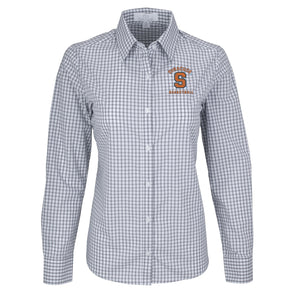 Vansport Ladies Syracuse Basketball Easy-Care Gingham Check Shirt