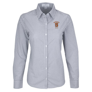 Vansport Ladies Syracuse Soccer Easy-Care Gingham Check Shirt