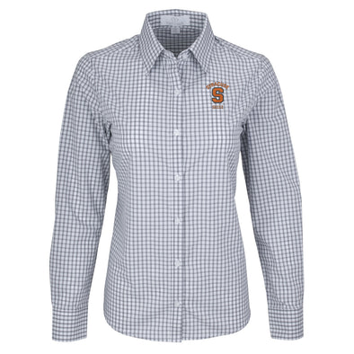 Vansport Ladies Syracuse Soccer Easy-Care Gingham Check Shirt