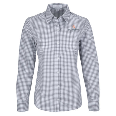 Vansport Ladies Syracuse Falk College Easy-Care Gingham Check Shirt