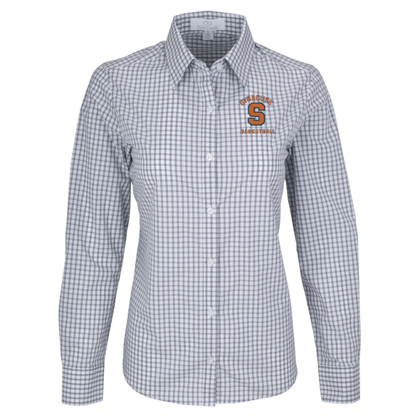 Vansport Ladies Syracuse Basketball Easy-Care Gingham Check Shirt