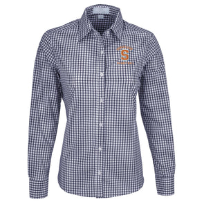 Vansport Ladies Syracuse Basketball Easy-Care Gingham Check Shirt