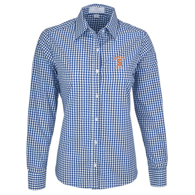 Vansport Ladies Syracuse Volleyball Easy-Care Gingham Check Shirt