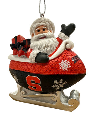 Forever Collectibles Syracuse Football Santa Sleigh Ornament