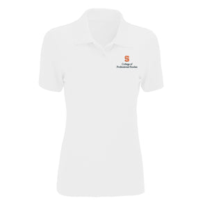 Vansport Ladies Syracuse College of Professional Studies Omega Mesh Tech Polo