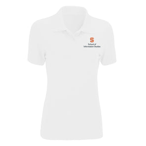 Vansport Ladies Syracuse School of Information Studies Omega Mesh Tech Polo