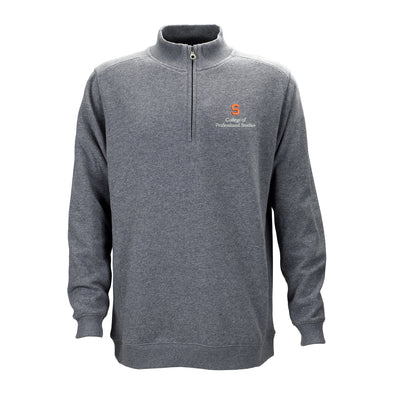 Vansport Syracuse College of Professional Studies Premium Cotton 1/4 Zip Fleece Pullover