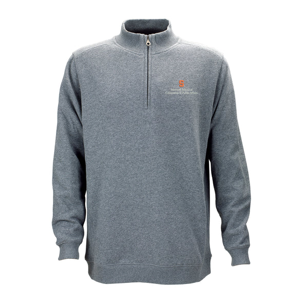 Vansport Syracuse Maxwell School Premium Cotton 1/4 Zip Fleece Pullover