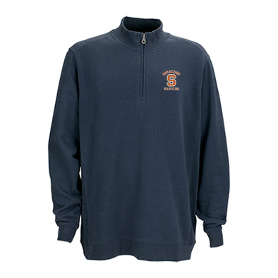 Vansport Syracuse Wrestling Premium Cotton 1/4 Zip Fleece Pullover