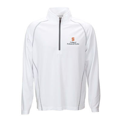 Vansport Syracuse College of Professional Studies Twill Knit 1/4 Zip Pullover