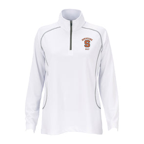 Vansport Ladies Syracuse Golf Twill Knit 1/4 Zip Pullover