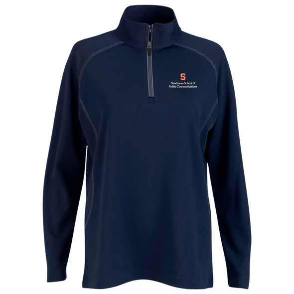 Vansport Ladies Syracuse Newhouse School of Public Communications Twill Knit 1/4 Pullover