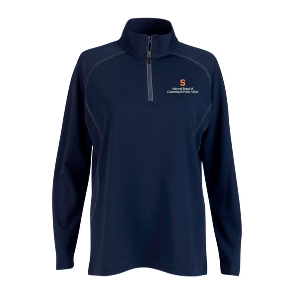 Vansport Ladies Syracuse Maxwell School Twill Knit 1/4 Pullover