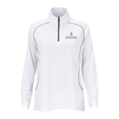 Vansport Ladies Syracuse Newhouse School of Public Communications Twill Knit 1/4 Pullover