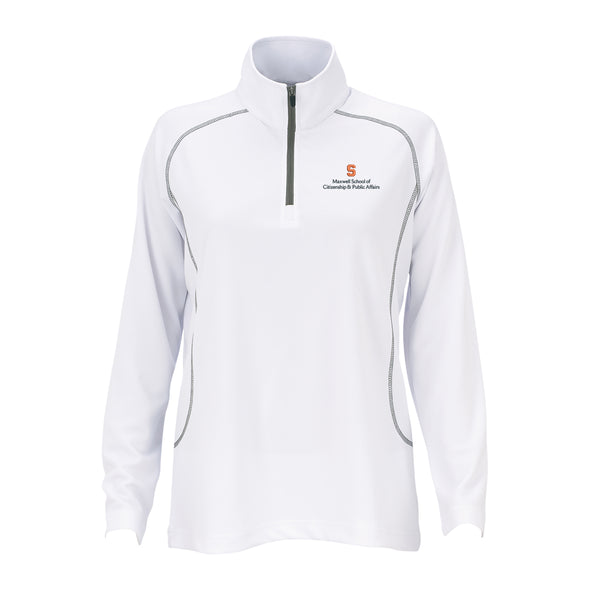 Vansport Ladies Syracuse Maxwell School Twill Knit 1/4 Pullover