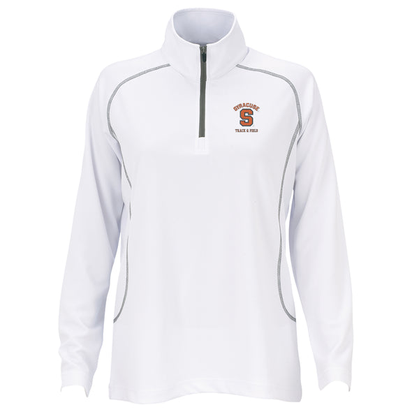 Vansport Ladies Syracuse Track & Field Twill Knit 1/4 Zip Pullover