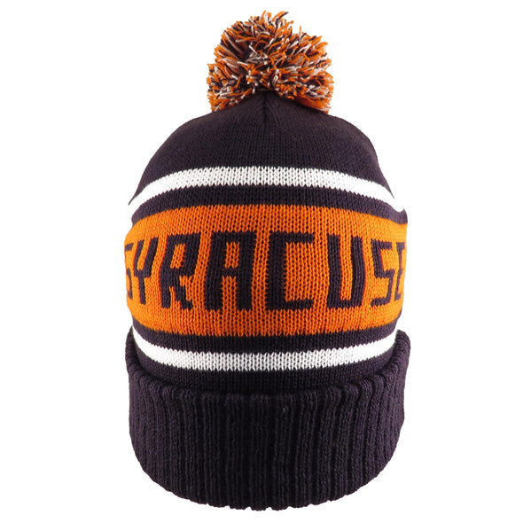 LOGOFIT Retro Syracuse Cuff with Pom Knit Hat