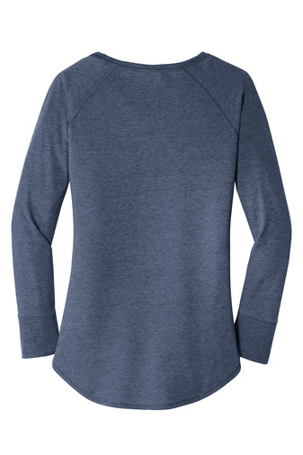 District Women’s Distressed Syracuse S Orange Perfect Tri-blend Tunic Long Sleeve
