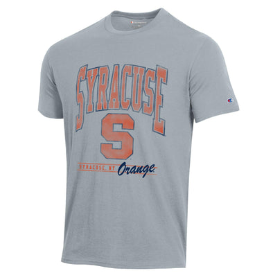 Champion Distressed Syracuse Printed and Embroidered Tee