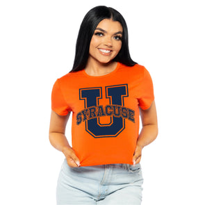 Zoozatz Women's Syracuse Crop Tee