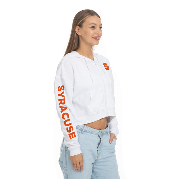 Zoozatz Women's Syracuse Full Zip Cropped Hoodie