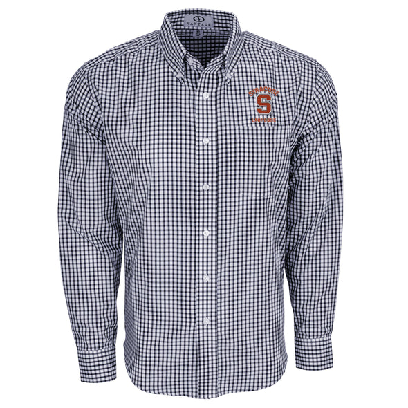 Vansport Syracuse Lacrosse Easy-Care Gingham Check Shirt