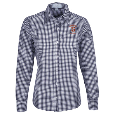 Vansport Ladies Syracuse Lacrosse Easy-Care Gingham Check Shirt