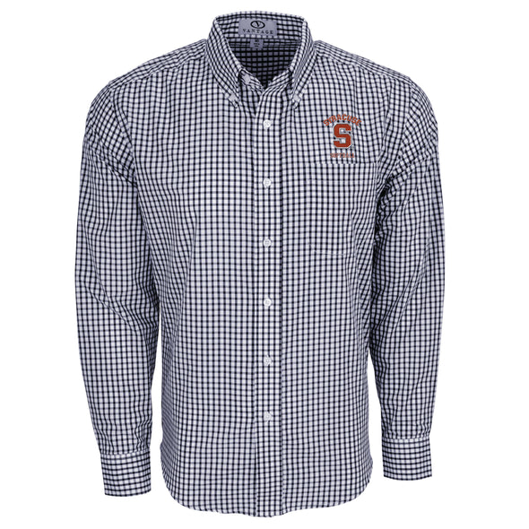 Vansport Syracuse Softball Easy-Care Gingham Check Shirt
