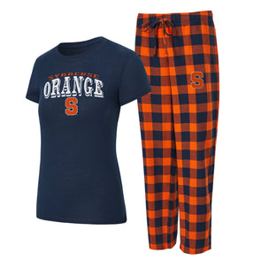 Concepts Sport Women's Syracuse Avondale Short Sleeve Top & Pant Set