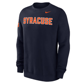 Nike Syracuse Tackle Twill Fleece Club Crew Neck Sweatshirt