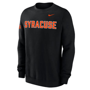 Nike Syracuse Tackle Twill Fleece Club Crew Neck Sweatshirt