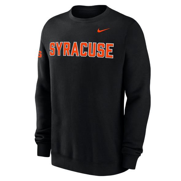 Nike Syracuse Tackle Twill Fleece Club Crew Neck Sweatshirt