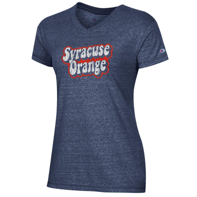 Champion Women's Distressed Syracuse Orange Triblend V-Neck