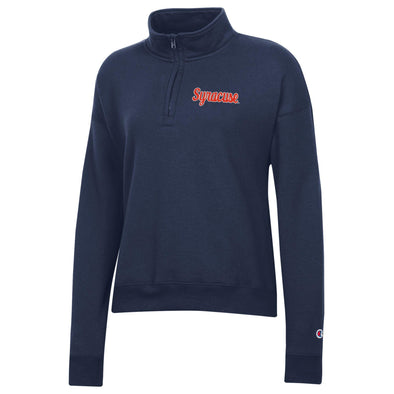 Champion Women's Syracuse Script Powerblend 1/4 Zip